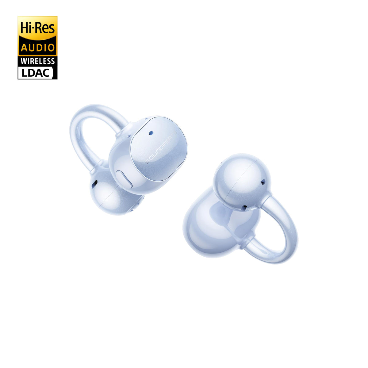 Soundpeats UU2 (Pop Clip2) Open-Ear Earbuds, Hi-Res Certified with LDAC Support, Up to 42 Hours Playback, Bluetooth 6.0, Physical Buttons,12mm PVD dual-magnet driver