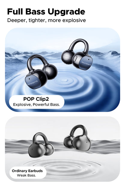 Soundpeats UU2 (Pop Clip2) Open-Ear Earbuds, Hi-Res Certified with LDAC Support, Up to 42 Hours Playback, Bluetooth 6.0, Physical Buttons,12mm PVD dual-magnet driver