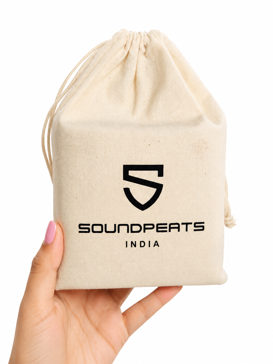 Soundpeats Luxury Eco Cotton Drawstring Pouch 15*20 Cms