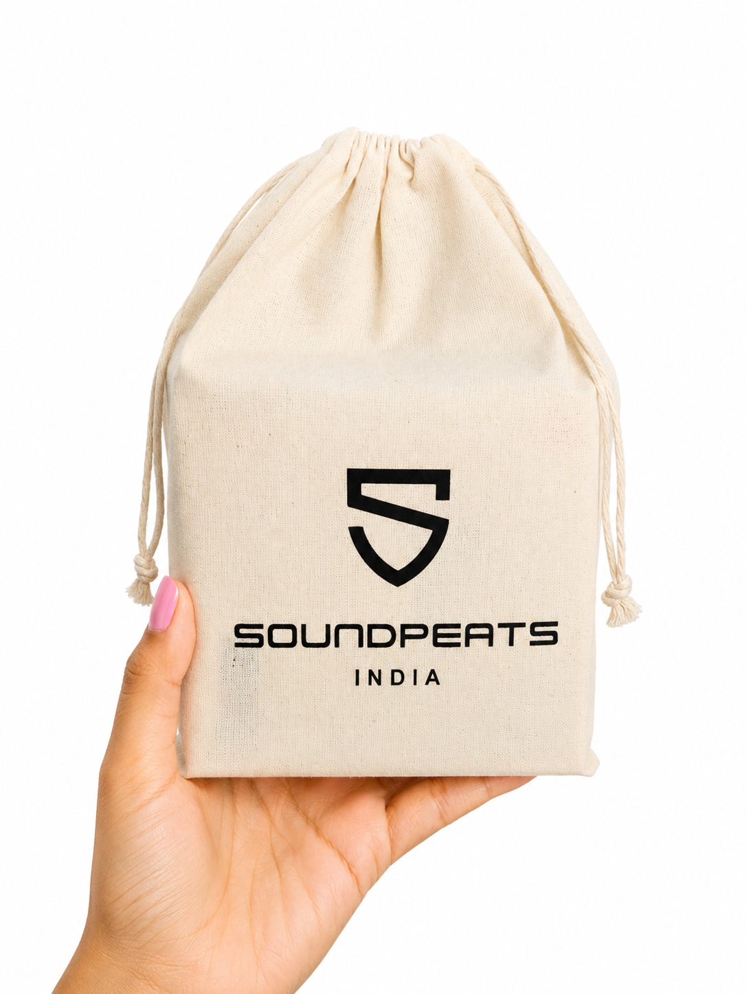 Soundpeats Luxury Eco Cotton Drawstring Pouch 19*25 Cms