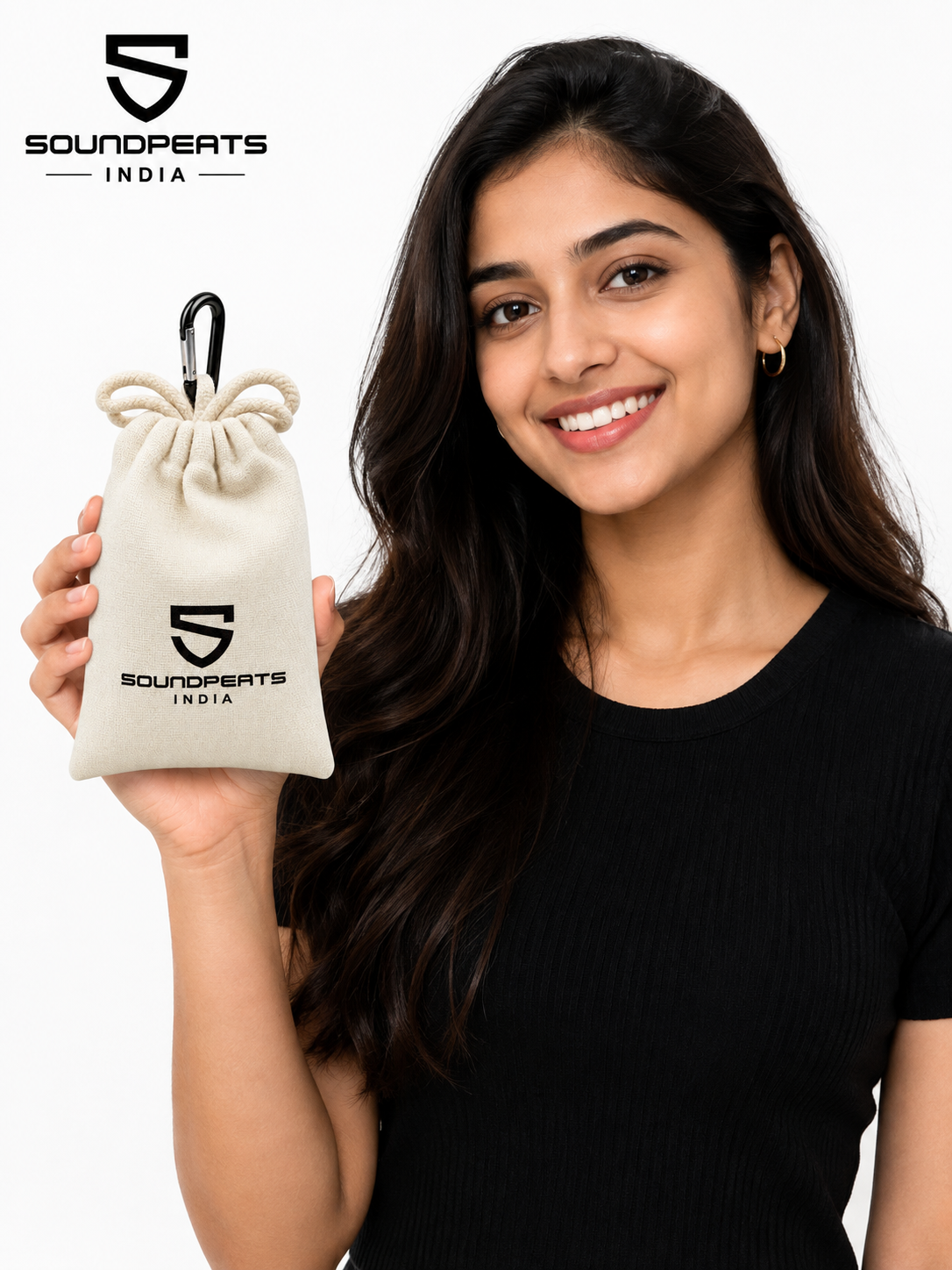 Soundpeats Luxury Eco Cotton Drawstring Pouch 8.5*13.5 Cms