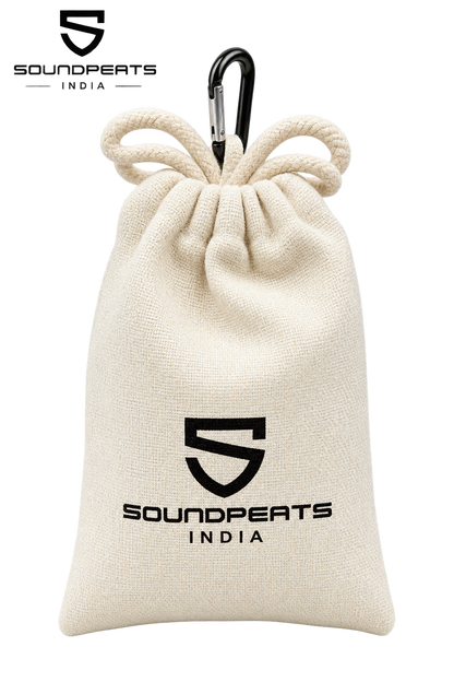 Soundpeats Luxury Eco Cotton Drawstring Pouch 8.5*13.5 Cms