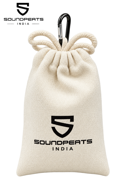 Soundpeats Luxury Eco Cotton Drawstring Pouch 8.5*13.5 Cms
