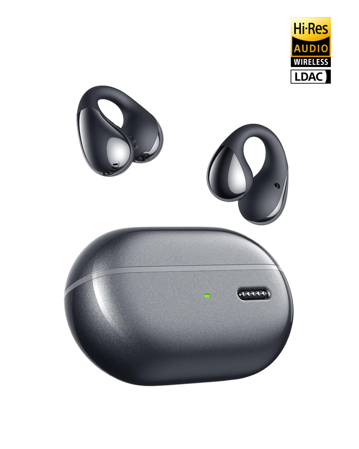 Soundpeats Pearl Clip Pro Open Ear Wireless Earbuds, Hi-Res Audio Certified With LDAC Support, Bluetooth 6.0, IPX5 Waterproof, 24 Hours Playtime, For Running/Cycling/Fitness