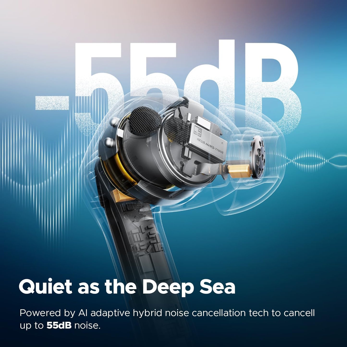 Soundpeats Air 5 Pro 55dB ANC Dual Certified with Snapdragon Sound and Hi-Res LDAC Earbuds