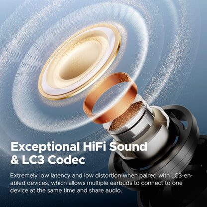 Soundpeats Air 5 Pro 55dB ANC Dual Certified with Snapdragon Sound and Hi-Res LDAC Earbuds