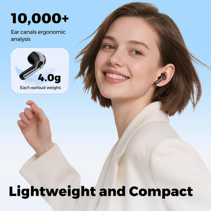 Soundpeats Air 6 HS Semi-in-Ear Earbuds, 13mm Triple-Magnet Bio-Composite Driver, Hi-Res Audio Certified with LDAC Support, 45H Playtime, Spatial Audio, Bluetooth 6.0, IPX5 Water Resistance