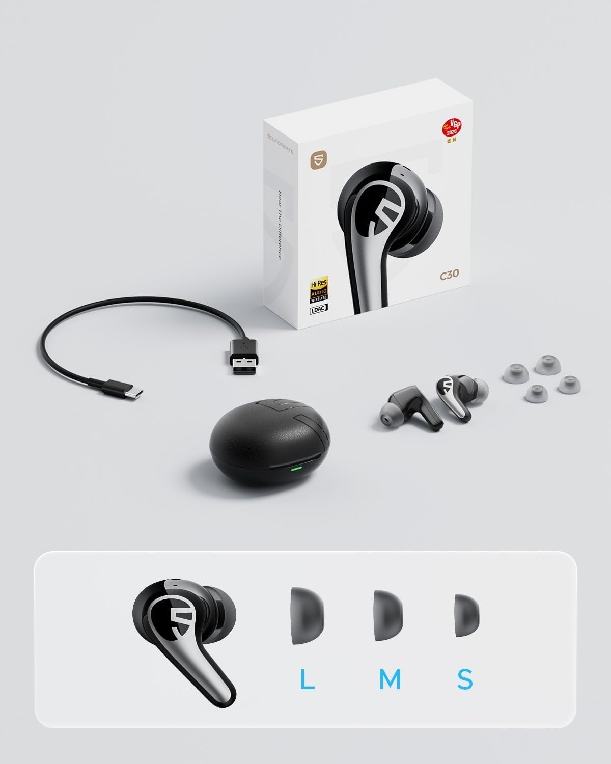 Soundpeats C30 52dB ANC Hi-Res Audio & LDAC