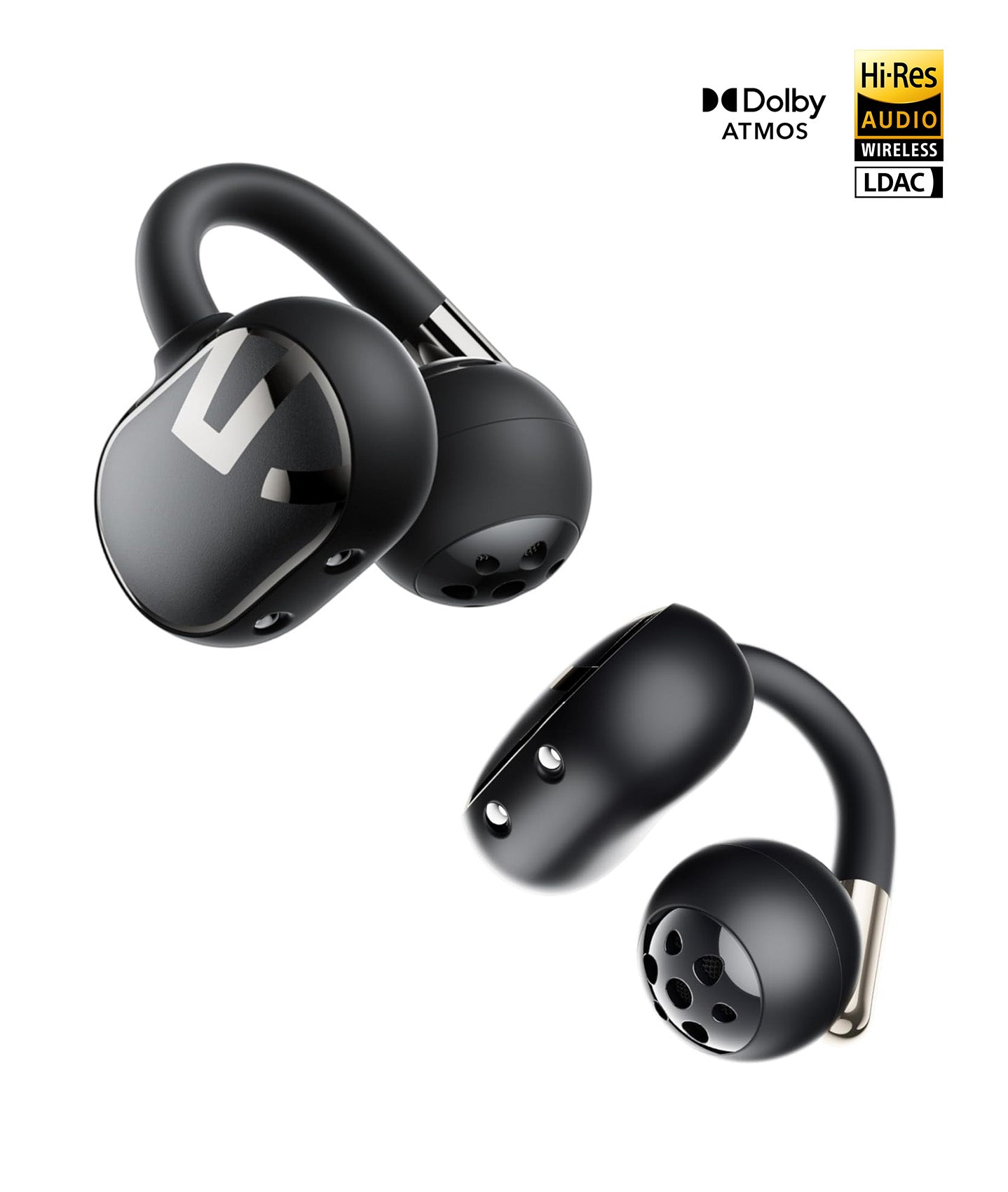 Soundpeats Clip 1 Hi-Res Audio Certified with LDAC Support, Dolby Atmos Audio, 40H Playtime, 12mm Dual-Magnet Titanium Dynamic Driver, IPX5 Water Resistance, Design for Sports, Workouts, Office Open-Ear Wireless Earbuds