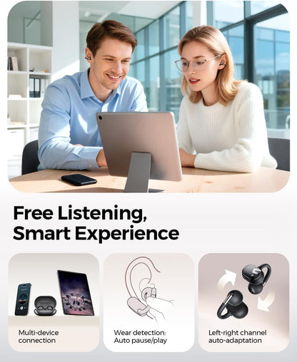Soundpeats Clip 1 Open-Ear Wireless Earbuds Hi-Res & LDAC, Dolby Audio