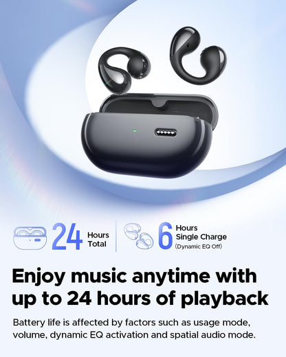 Soundpeats Pearl Clip Pro Open Ear Wireless Earbuds, Hi-Res Audio Certified With LDAC Support, Bluetooth 6.0, IPX5 Waterproof, 24 Hours Playtime, For Running/Cycling/Fitness