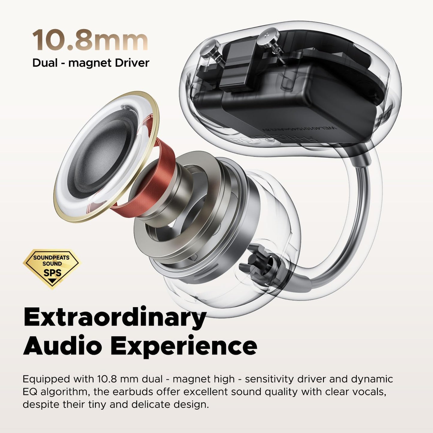 Soundpeats Pop Clip Open Ear True Wireless Earbuds 30H Playtime, IPX5 Waterproof