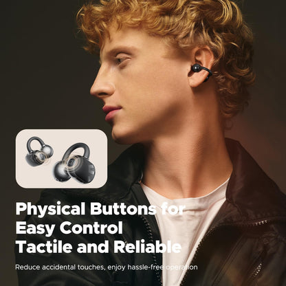 Soundpeats Pop Clip Open Ear True Wireless Earbuds 30H Playtime, IPX5 Waterproof