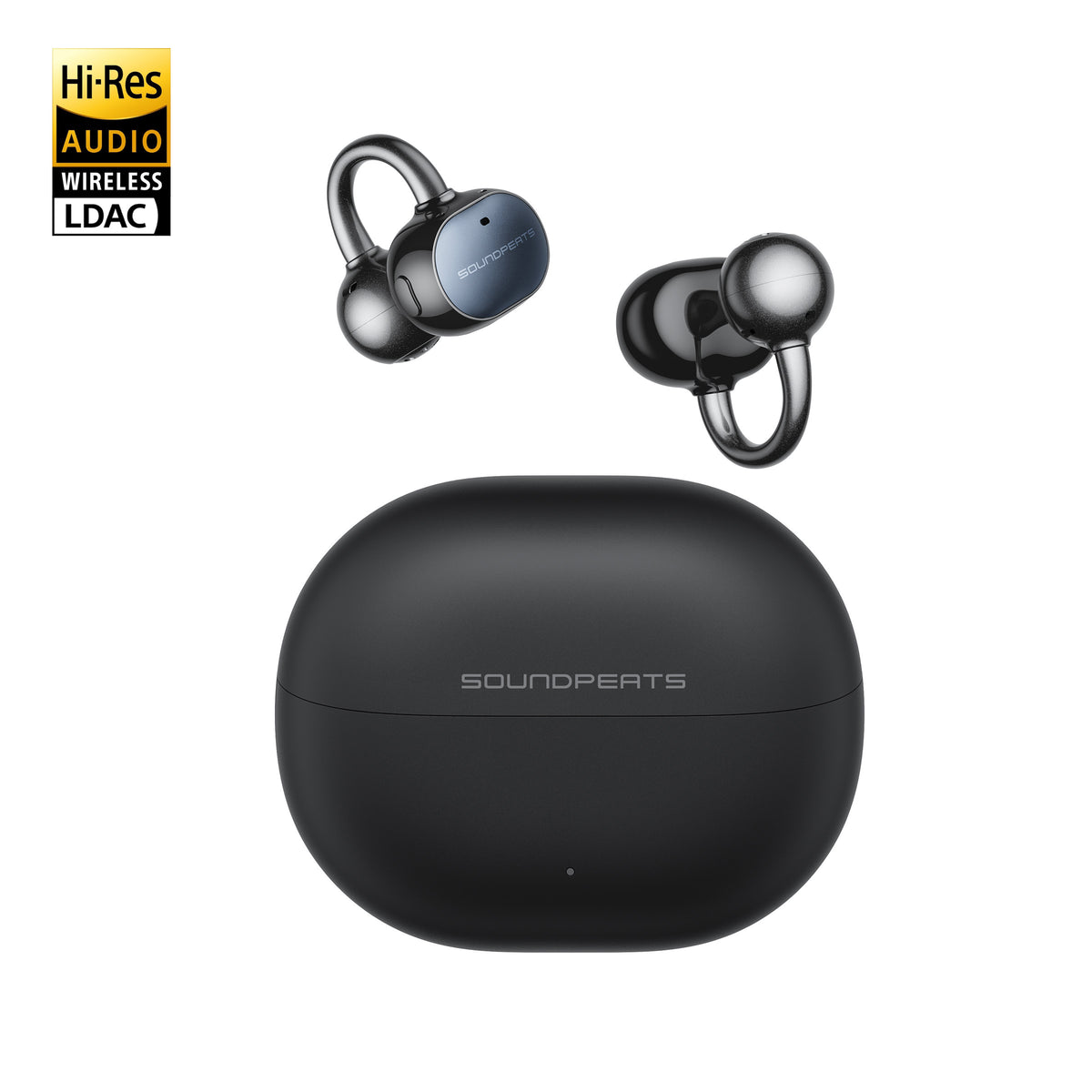 Soundpeats UU2 (Pop Clip2) Open-Ear Earbuds, Hi-Res Certified with LDAC Support, Up to 42 Hours Playback, Bluetooth 6.0, Physical Buttons,12mm PVD dual-magnet driver